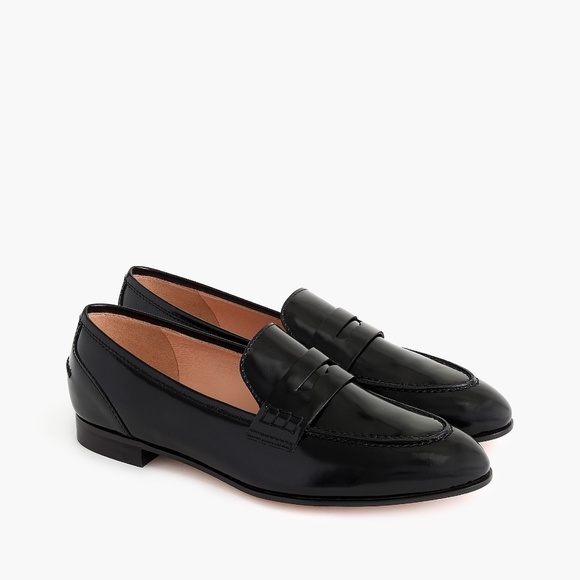 New! J CREW Academy Black Penny Loafers in size 9
